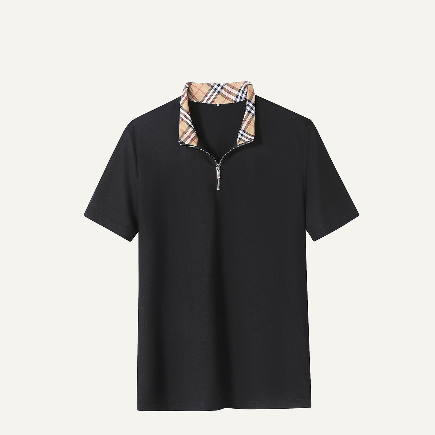 Zipper collar polo