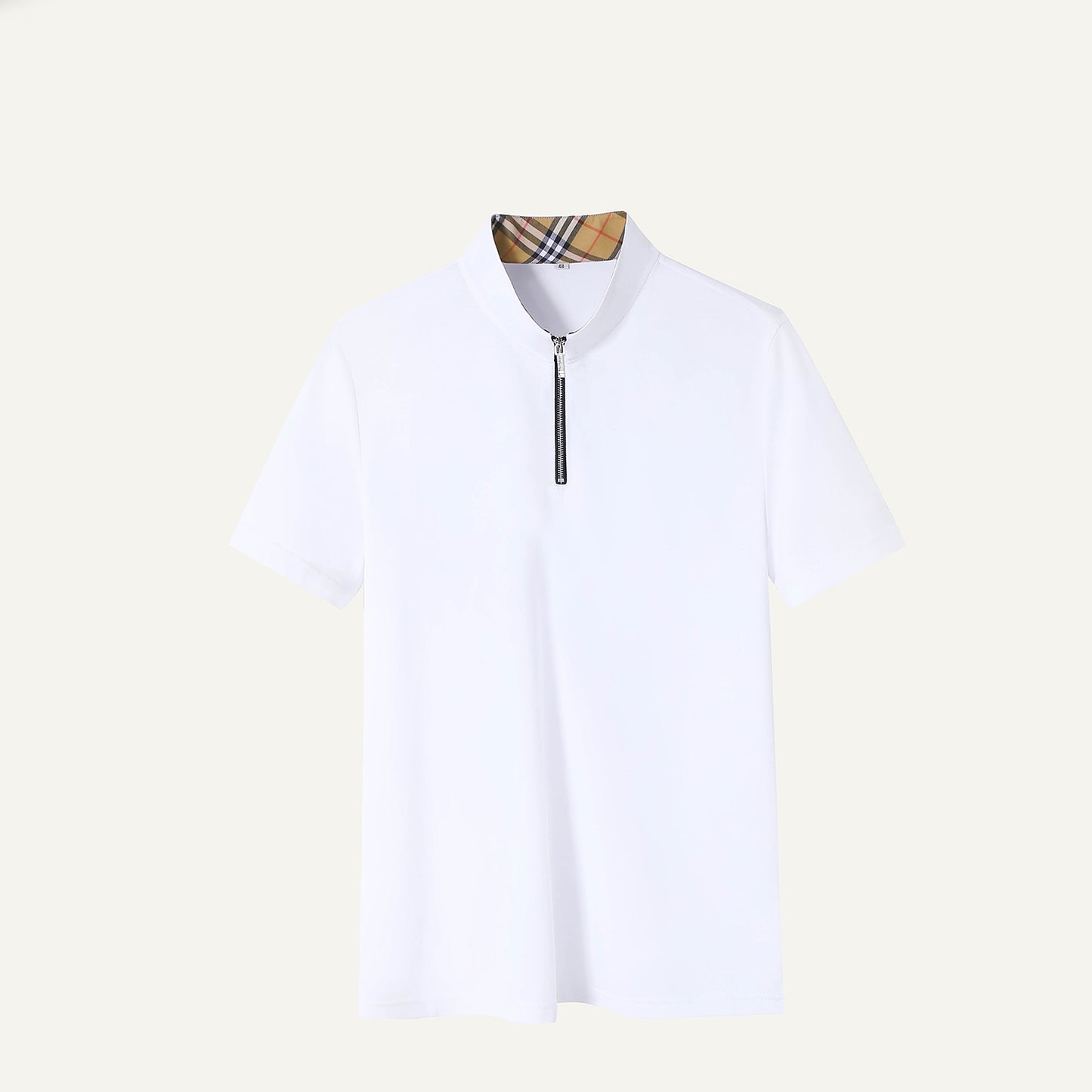 Zipper collar polo