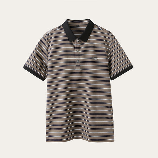 Striped polo shirt